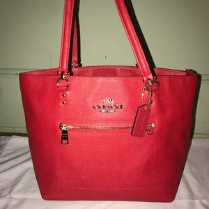 Red Coach Tote